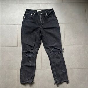 Distressed Black Jeans